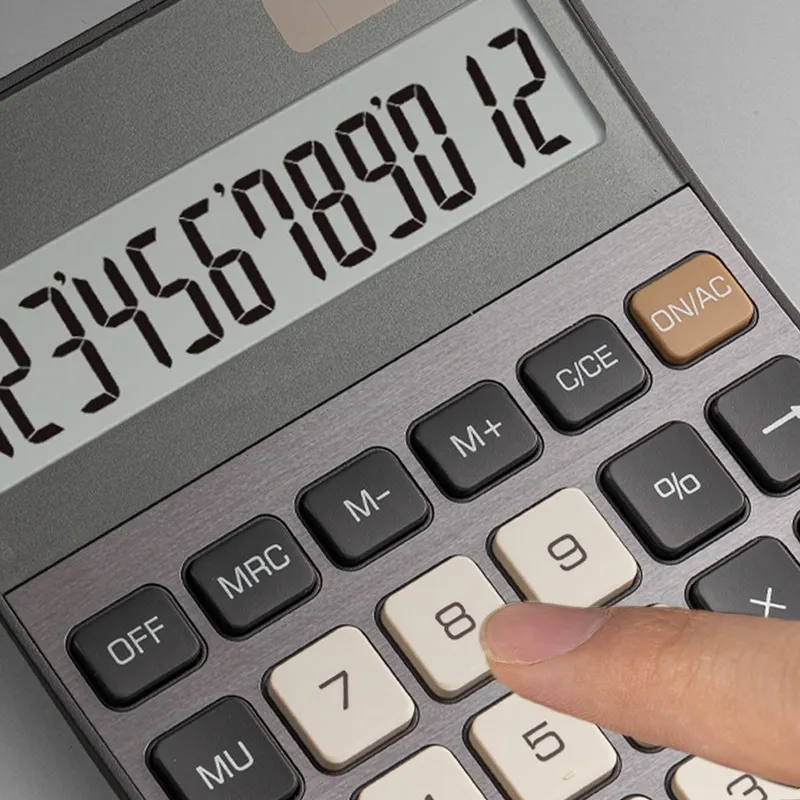 Калькулятор настольный Deli EM309 темно-серый 12-разр.