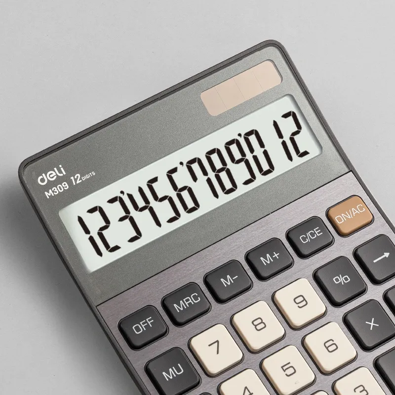 Калькулятор настольный Deli EM309 темно-серый 12-разр.