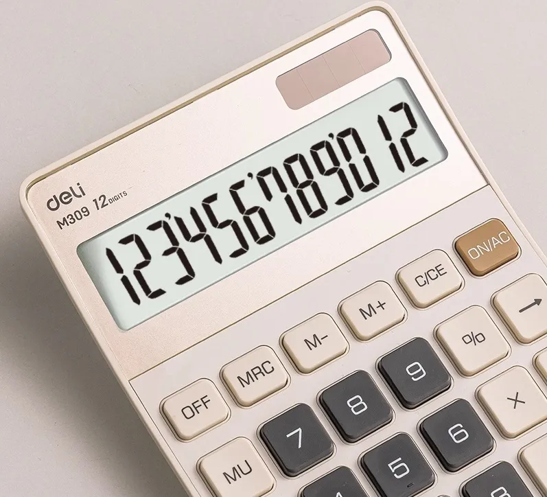 Калькулятор настольный Deli EM309 золотистый 12-разр.