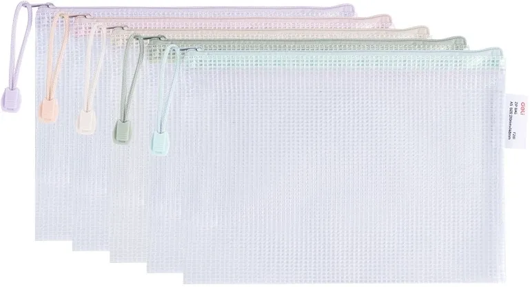 Папка на молнии ZIP Deli Colorful EF281 A5 ПВХ 0.23мм ассорти цвет молнии ассорти