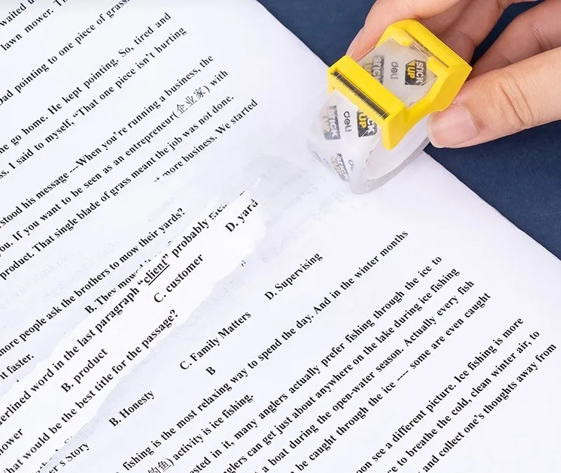 Клейкая лента канцелярская Deli EA696 прозрачная шир.18мм дл.27м 38мкр блистер (упак.:2шт) в комп.:диспенсер для клейкой ленты