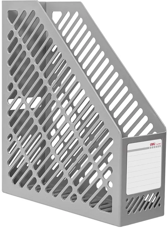 Лоток вертикальный Deli E9842 GREY E9842 1отд. для бумаг серый пластик
