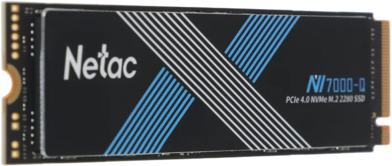 SSD накопитель Netac SSD NV7000-Q 1TB PCIe 4 x4 M.2 2280 NVMe 3D NAND, R/W up to 7100/6200MB/s, TBW 640TB, with heat spreader, 5y wty
