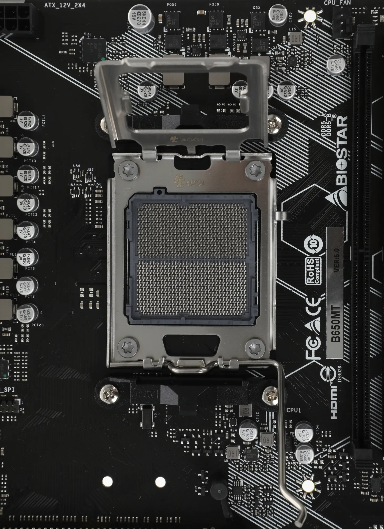 Материнская плата Biostar B650MT SocketAM5 AMD B650 2xDDR5 mATX AC`97 8ch(7.1) GbLAN RAID+HDMI+DP