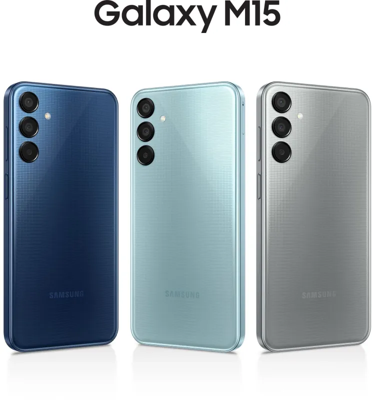 Смартфон Samsung SM-M156B Galaxy M15 128Gb 6Gb серый моноблок 3G 4G 2Sim 6.5" 1080x2340 Android 14 50Mpix 802.11 a/b/g/n/ac NFC GPS GSM900/1800 GSM1900 TouchSc microSD max1024Gb