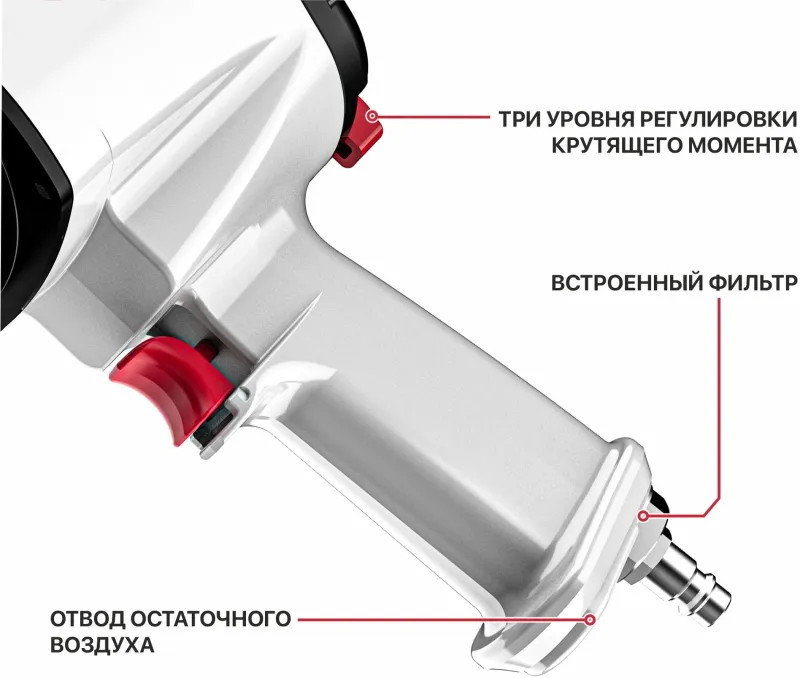 Гайковерт P.I.T. PAW1300-A аккум. патрон:квад.3/4"