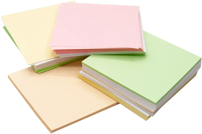 Блок для записей бумажный Silwerhof Daily Стандарт 90x90x90мм 80г/м2 ассорти 5цв.в упак. в подставке