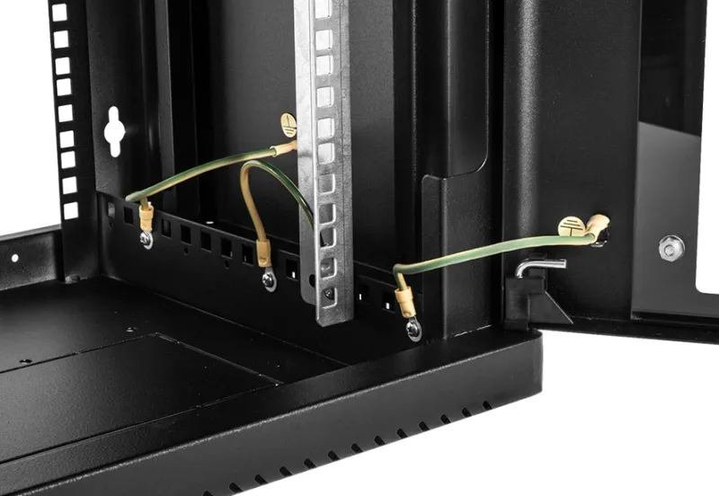 Шкаф ЦМО Шкаф телекоммуникационный настенный сварной 9U (600  350) съёмные стенки, дверь стекло, чёрный