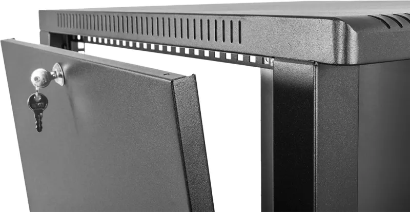 ЦМО Шкаф телекоммуникационный настенный сварной 9U (600  350) съёмные стенки, дверь металл, чёрный