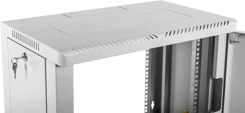 ЦМО Шкаф телекоммуникационный настенный сварной 9U (600  350) съёмные стенки, дверь металл, чёрный