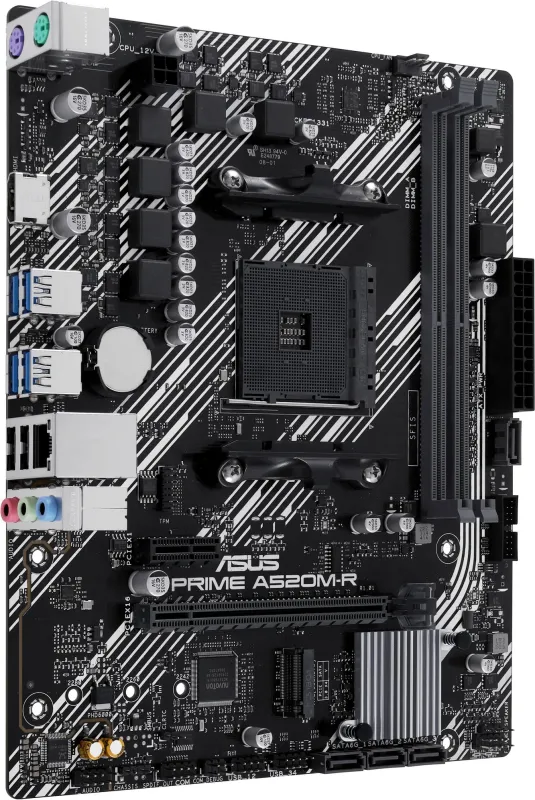 Материнская плата ASUS PRIME A520M-R, Socket AM4, A520, 2*DDR4,HDMI, 4SATA3 + RAID, Audio, Gb LAN, M2, USB 5Gbps, USB 2.0, COM*1 header (w/o cable), mATX ;90MB1H60-M0EAY0