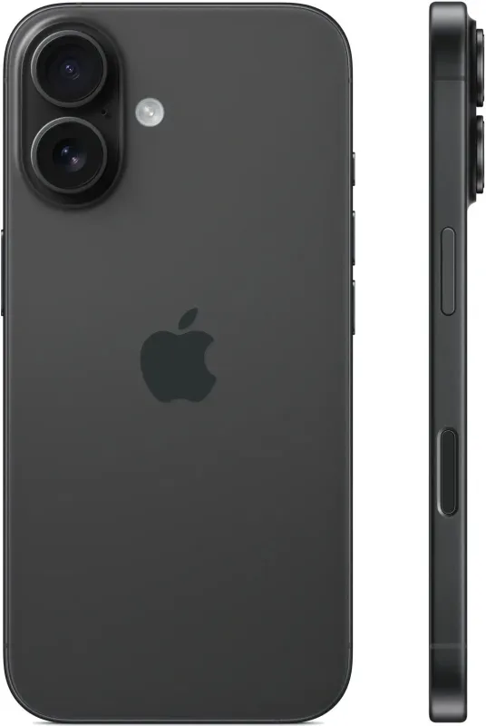 Смартфон Apple A3287 iPhone 16 128Gb черный моноблок 3G 4G 1Sim 6.1" 1179x2556 iOS 18 48Mpix 802.11 a/b/g/n/ac/ax/be NFC GPS Protect