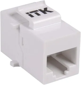 Адаптер ITK CS7-1C5EU проходной Keystone RJ45 кат.5E UTP бел. (упак.:1шт)