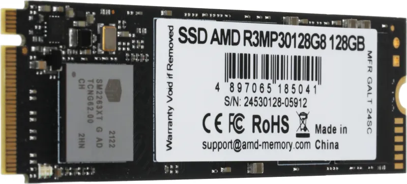Накопитель SSD AMD PCIe 3.0 x4 128GB R3MP30128G8 Radeon M.2 2280