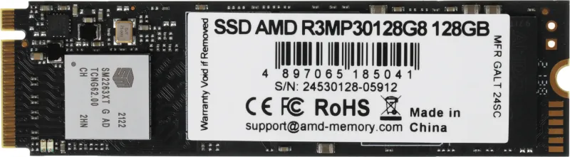 Накопитель SSD AMD PCIe 3.0 x4 128GB R3MP30128G8 Radeon M.2 2280