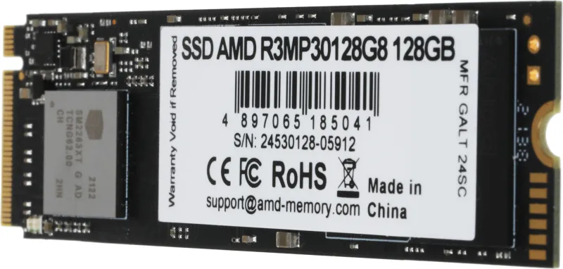 Накопитель SSD AMD PCIe 3.0 x4 128GB R3MP30128G8 Radeon M.2 2280