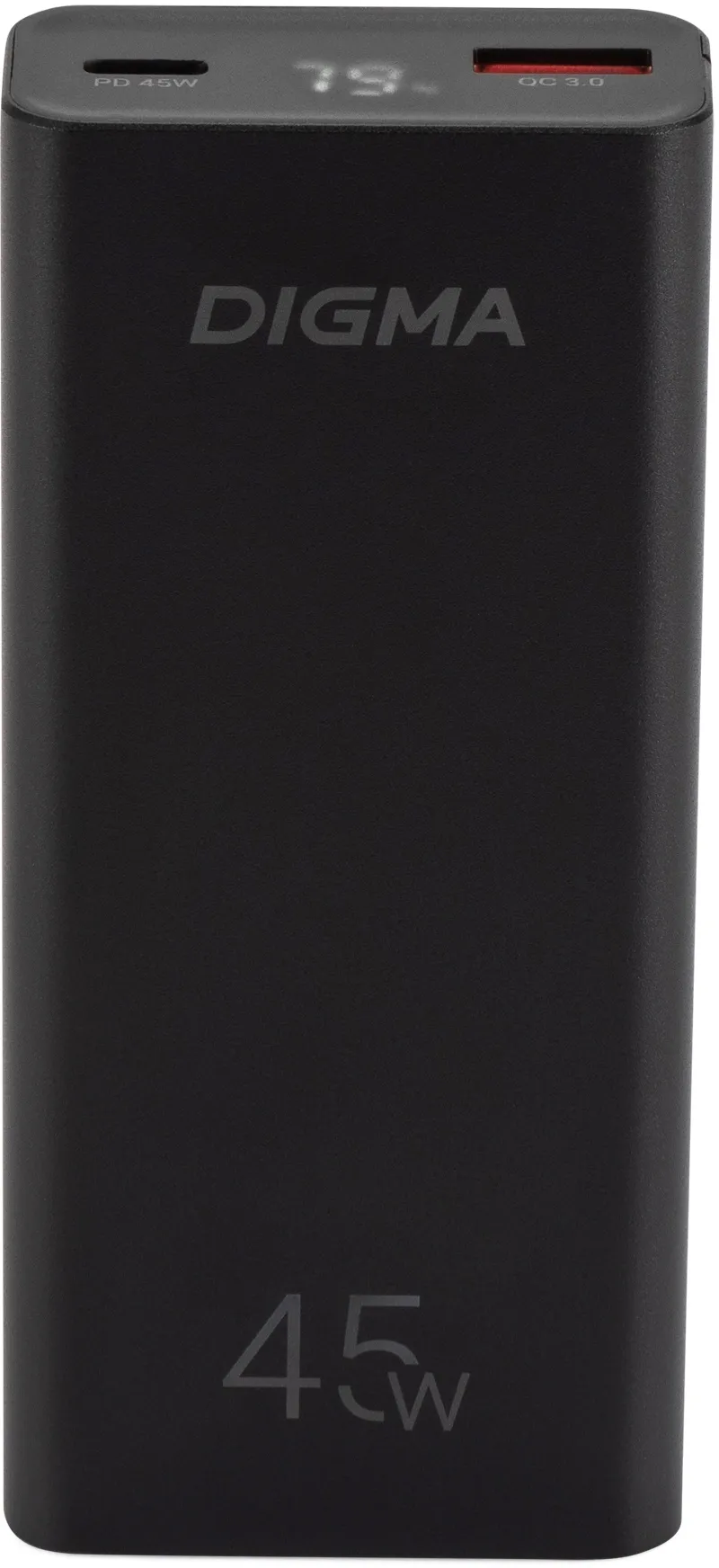 Мобильный аккумулятор Digma DGPF10E 10000mAh QC3.0/PD3.0 45W 4.5A USB-A/USB-C черный (DGPF10E45ABK)