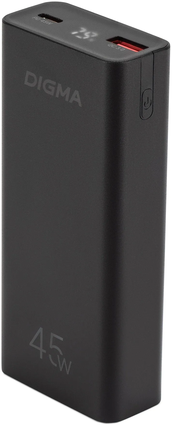 Мобильный аккумулятор Digma DGPF10E 10000mAh QC3.0/PD3.0 45W 4.5A USB-A/USB-C черный (DGPF10E45ABK)