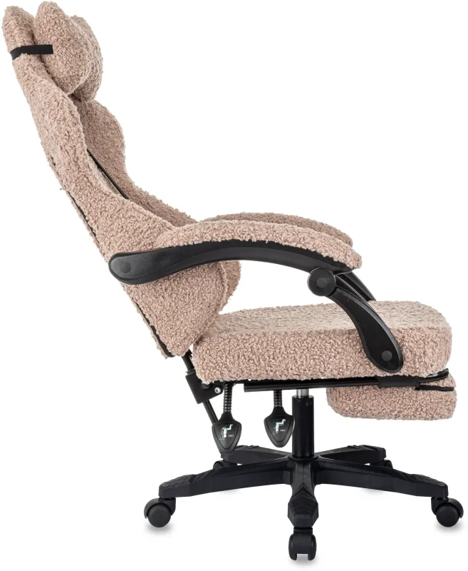 Кресло игровое Knight Lord/F коралловый экомех крестов. пластик подст.для ног