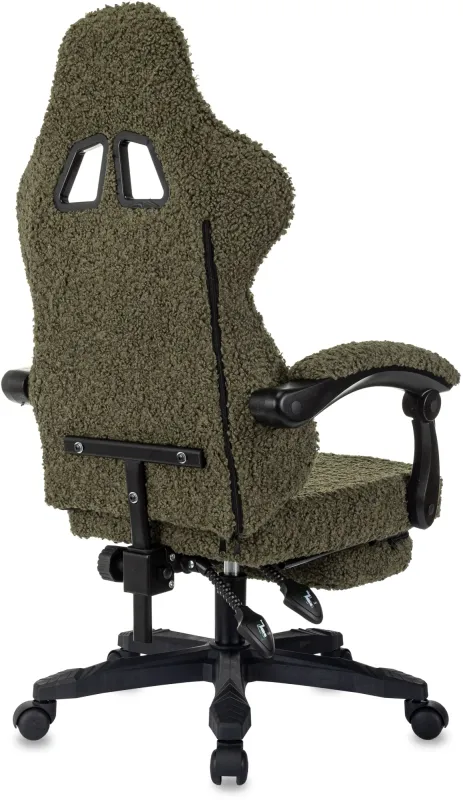 Кресло игровое Knight Lord/F хаки экомех крестов. пластик подст.для ног