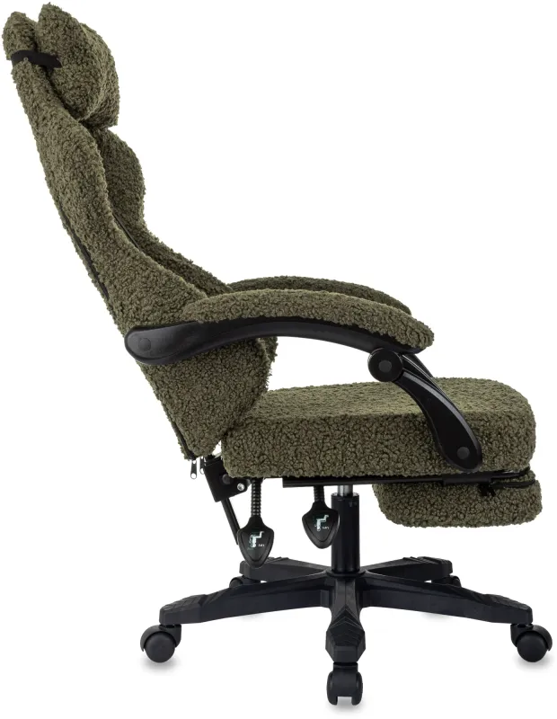 Кресло игровое Knight Lord/F хаки экомех крестов. пластик подст.для ног