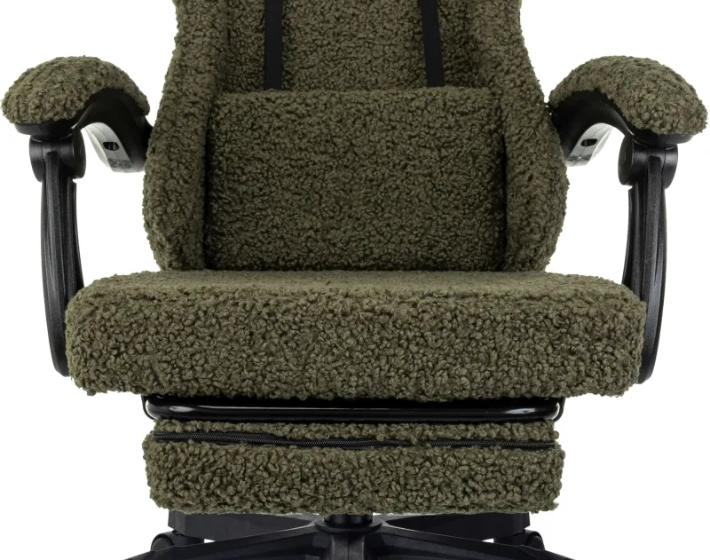 Кресло игровое Knight Lord/F хаки экомех крестов. пластик подст.для ног