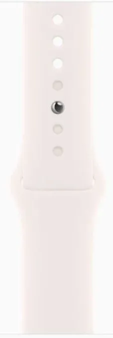 Смарт-часы Apple Watch Series 10 A2999 46мм 2.1" OLED корп.розовое золото Sport Band рем.белый разм.брасл.:140-190мм (MWWT3ZP/A)