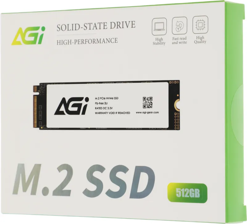 Накопитель SSD AGi PCIe 3.0 x4 512GB AGI512G83AI198 AI198 M.2 2280 OEM