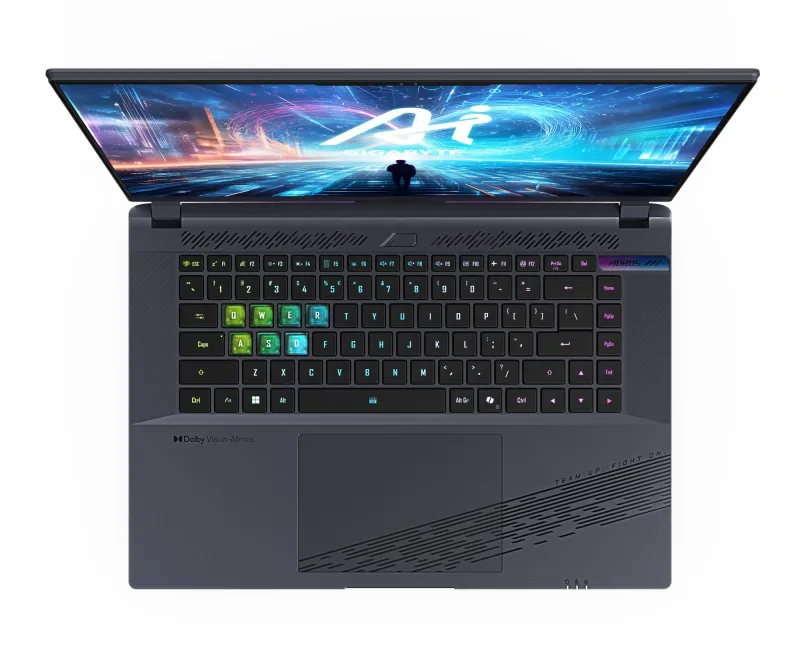 Ноутбук Gigabyte Aorus 16X Core i7 13650HX 16Gb SSD1Tb NVIDIA GeForce RTX4060 8Gb 16" IPS QHD+ (2560x1600) Windows 11 grey WiFi BT Cam (9KG-43KZC54SH)