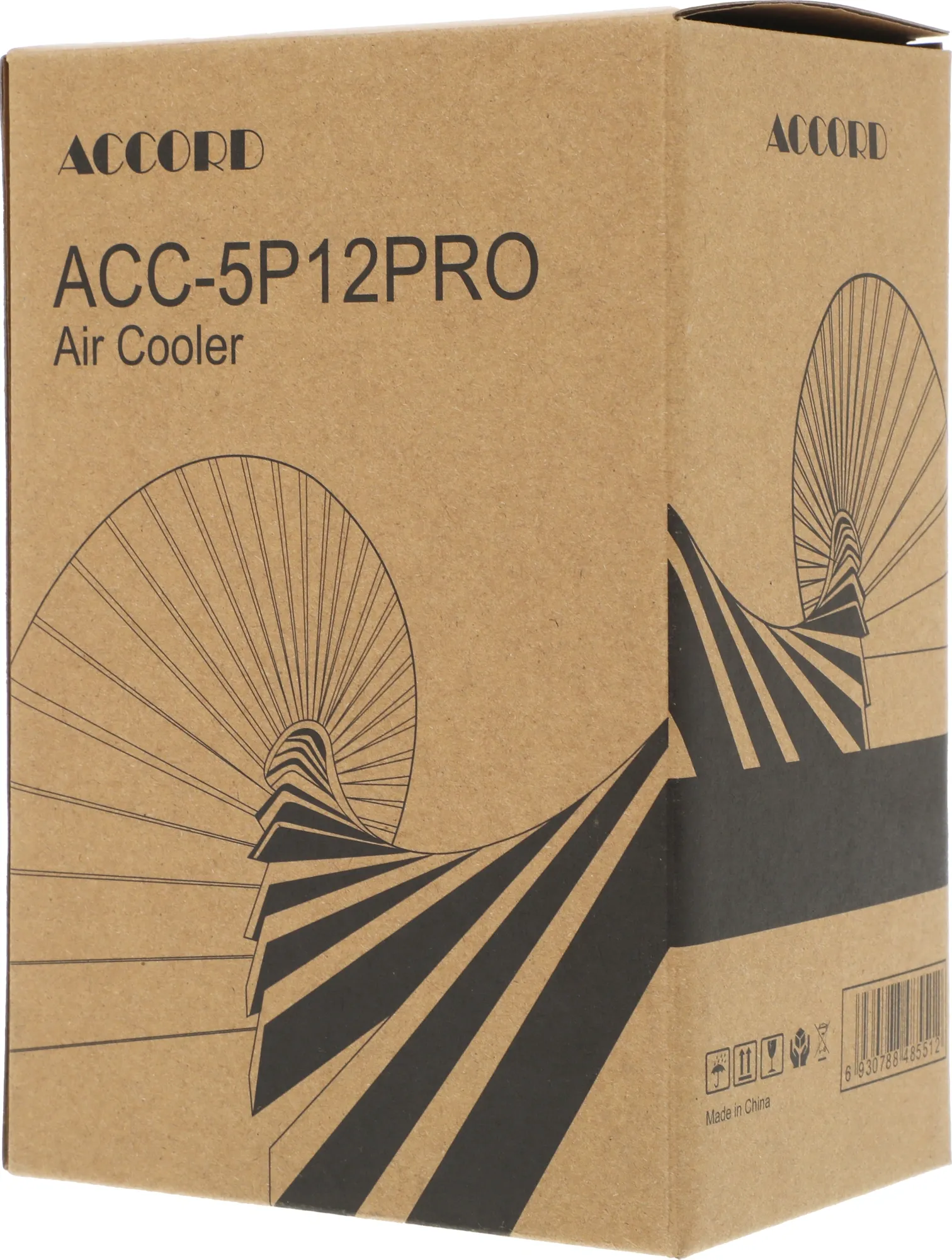 Устройство охлаждения(кулер) Accord ACC-5P12PRO ARGB Soc-AM5/AM4/1200/1700/1851 серебристый/черный 4-pin 31dB Al+Cu 240W 525gr brown box