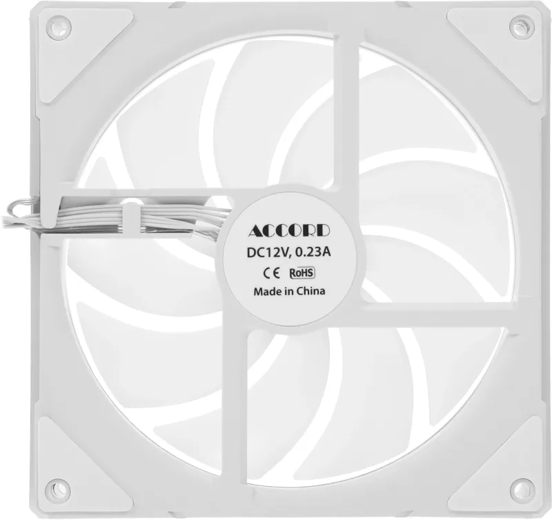 Вентилятор для корпуса Accord ACC-YF14 ARGB 140х140x25 белый 4-pin (ACC-YF14 ARGB WHITE) brown box