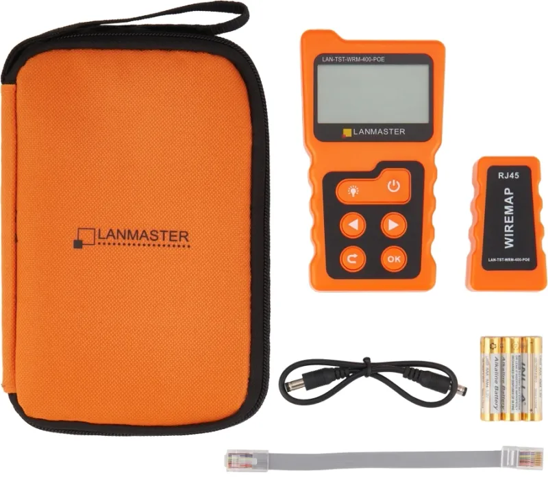 Тестер витой пары с дисплеем, с определением параметров POE