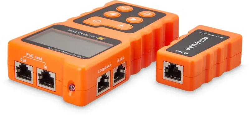 Тестер витой пары с дисплеем, с определением параметров POE