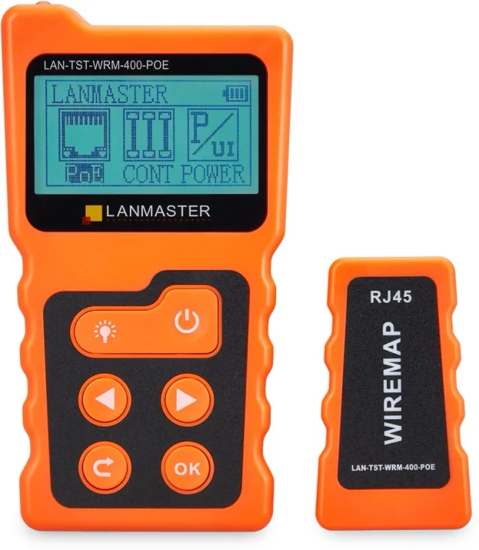 Тестер витой пары с дисплеем, с определением параметров POE