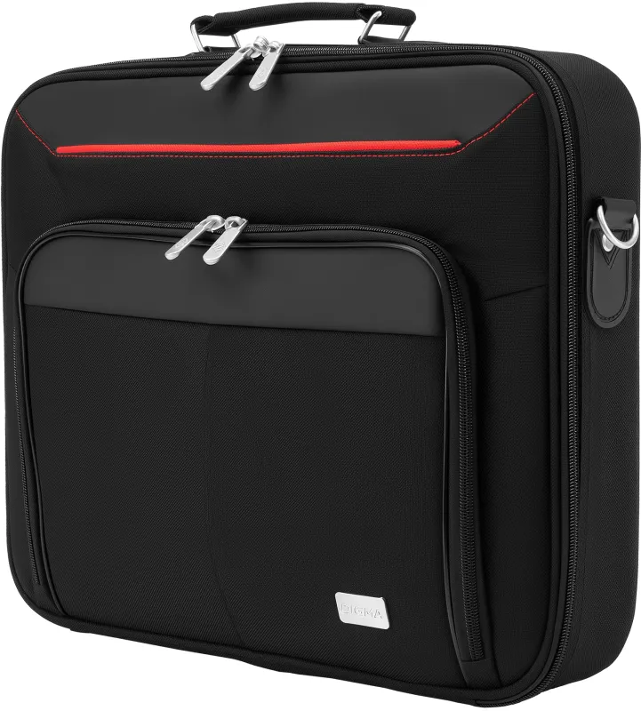 Сумка для ноутбука 15.6" Digma HC-211 черный/красный полиэстер (HC211BKR)