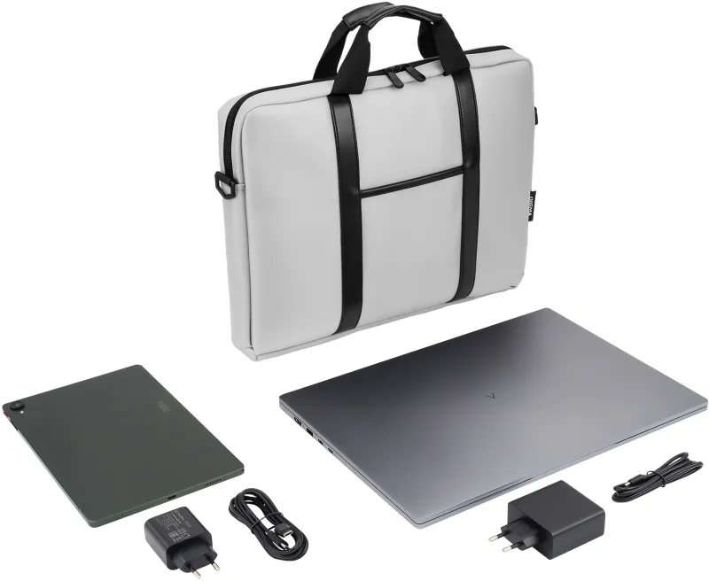 Сумка для ноутбука 15.6" Digma R-110 серый/черный полиэстер (R110GBK)