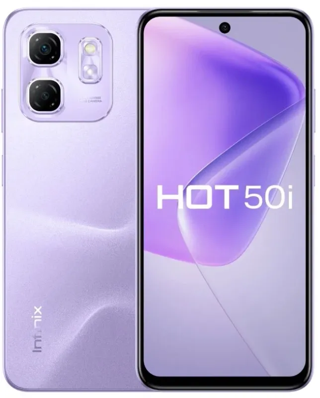 Смартфон Infinix X6531B Hot 50i 128Gb 4Gb фиолетовый моноблок 3G 4G 6.8" Android 802.11 a/b/g/n/ac GPS GSM900/1800 GSM1900 TouchSc