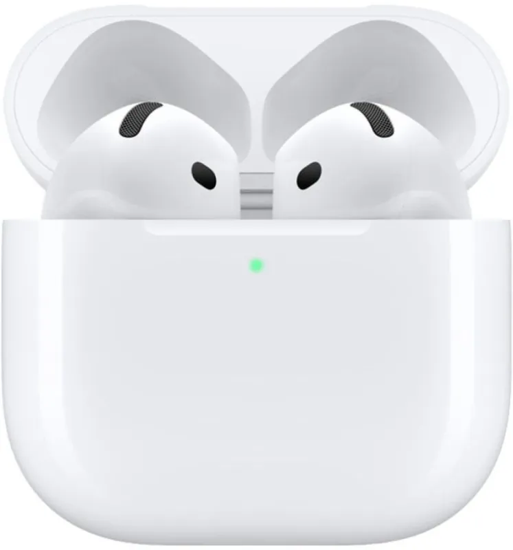Гарнитура вкладыши Apple A3050,A3053,A3058 AirPods 4 белый беспроводные bluetooth в ушной раковине (MXP63LL/A)