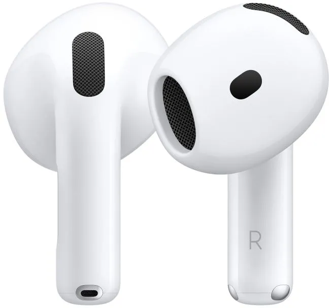 Гарнитура вкладыши Apple A3050,A3053,A3058 AirPods 4 белый беспроводные bluetooth в ушной раковине (MXP63LL/A)