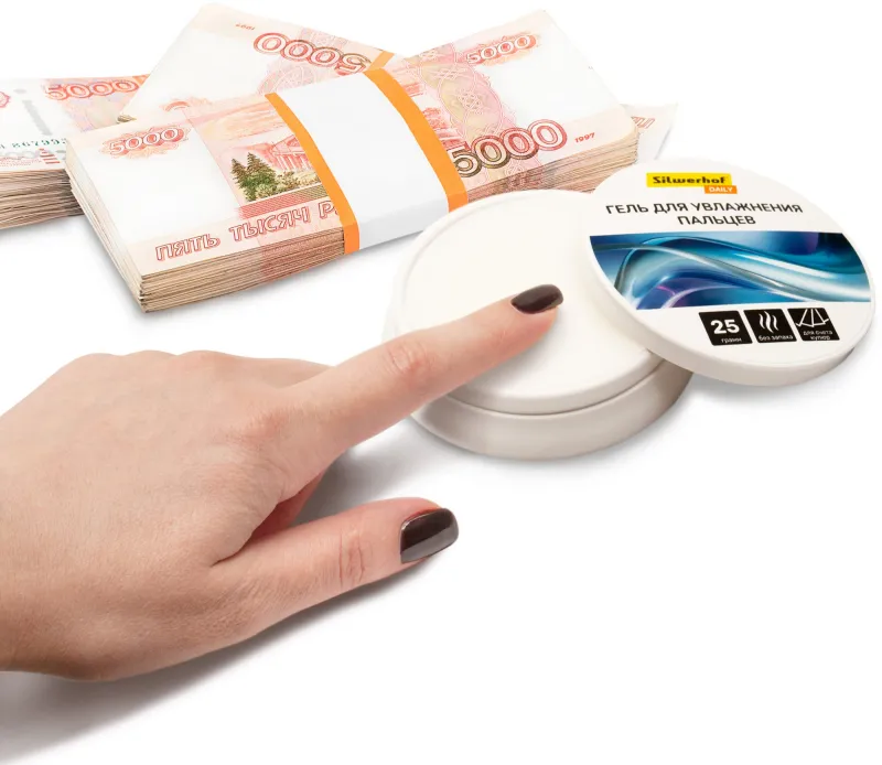 Подушка для смачивания пальцев Silwerhof DAILY гелевая 25гр