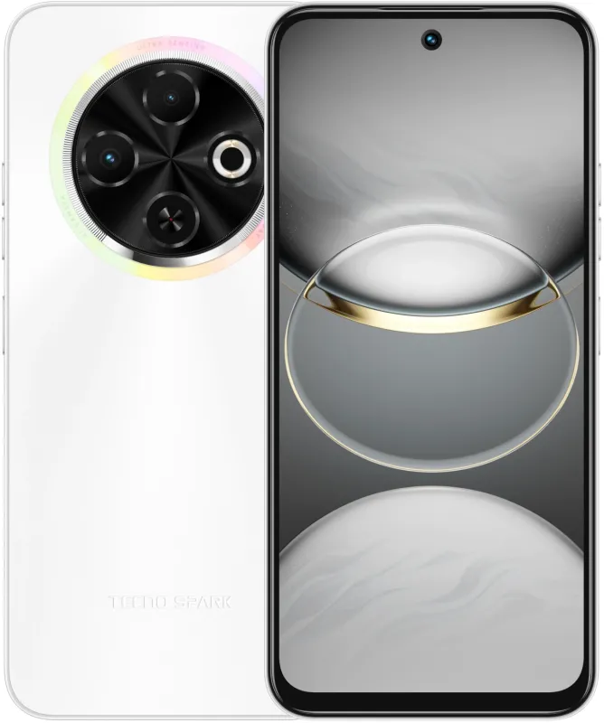 Смартфон Tecno Spark 30C 128Gb 4Gb белый моноблок (KL5N 128+4 ORBIT WHITE)