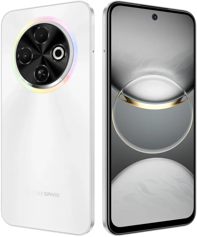 Смартфон Tecno Spark 30C 128Gb 4Gb белый моноблок 3G 4G 2Sim 6.67" 720x1600 Android 13 50Mpix 802.11 a/b/g/n/ac NFC GPS GSM900/1800 GSM1900 TouchSc Protect VidConf FM A-GPS microSD max1024Gb