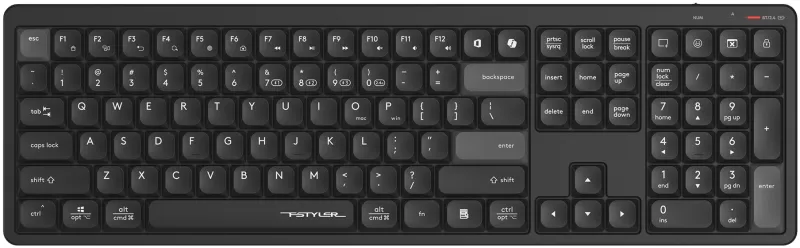 Клавиатура A4Tech Fstyler FBX55C черный USB беспроводная BT/Radio slim Multimedia (FBX55C)