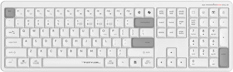 Клавиатура A4Tech Fstyler FBX55C черный USB беспроводная BT/Radio slim Multimedia (FBX55C)