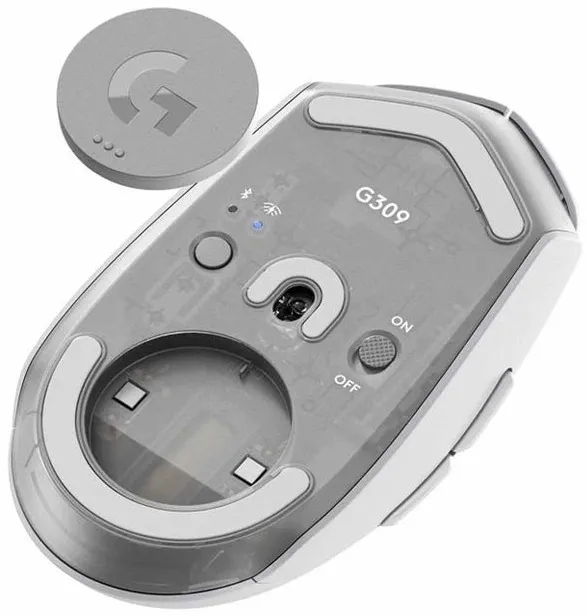 Мышь Logitech G309 Lightspeed белый оптическая 25600dpi беспров. BT 6but (910-007209)