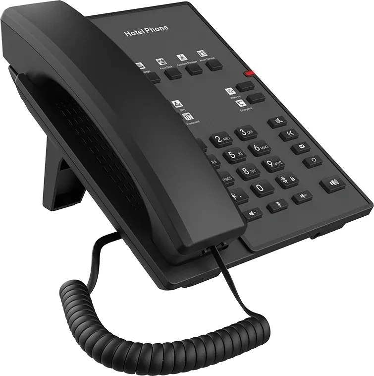 Fanvil 2 Wire Hotel Phone with RJ 11 Cost-effective Hote Phone HD Voice 8 DSS Keys PoE HD Voice PSU