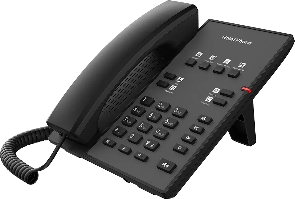 Fanvil 2 Wire Hotel Phone with RJ 11 Cost-effective Hote Phone HD Voice 8 DSS Keys PoE HD Voice PSU