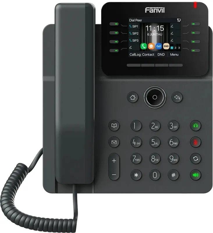 SIP-Телефон Fanvil Enterprise Phone 6-Party Local Conference HD voice 6 SIP lines 2.8 Inch color screen Opus+IPV6 15 DSS Key  PSU