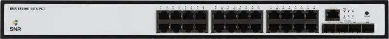 SNR Управляемый коммутатор уровня 2+, 24 порта 10/100/1000Base-T с поддержкой POE, 4 порта 1/10G SFP+, бюджет POE 370W