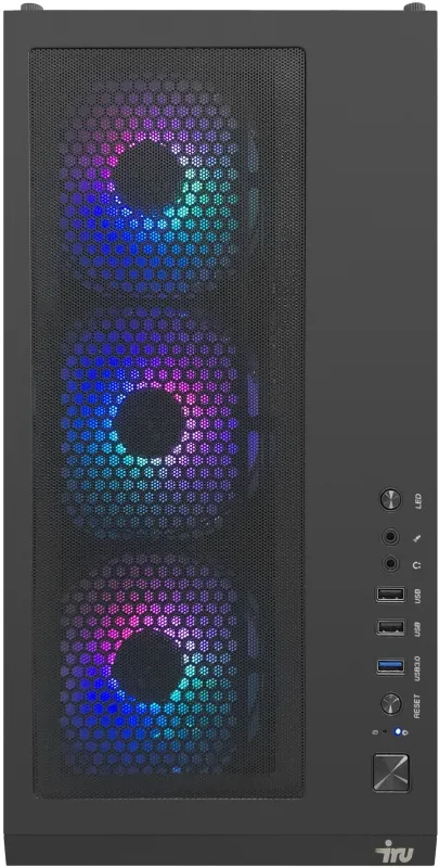 ПК IRU Game 710Z7GP TWR i7 12700F (2.1) 32Gb SSD1Tb RX 7700XT 12Gb Free DOS GbitEth 850W черный (2075027)